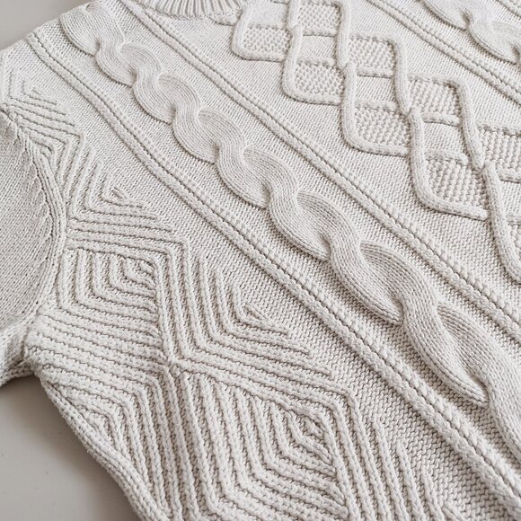 Chaps Mixed Knit Cotton Sweater - Picture 4 of 15